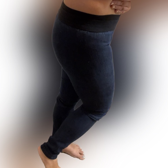 BCBG MaxAzria Jeggings Dark Denim Fitted Jeans Skinny Pants Leggings Stretch Y2K - Picture 4 of 11